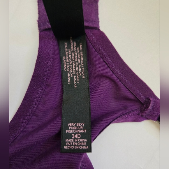 Victoria's Secret Deep Purple Lace Bra, Size 34D - Picture 6 of 7